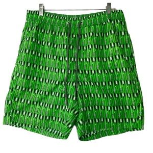 Thomas Dean lime green paddle swim trunks. Size Large